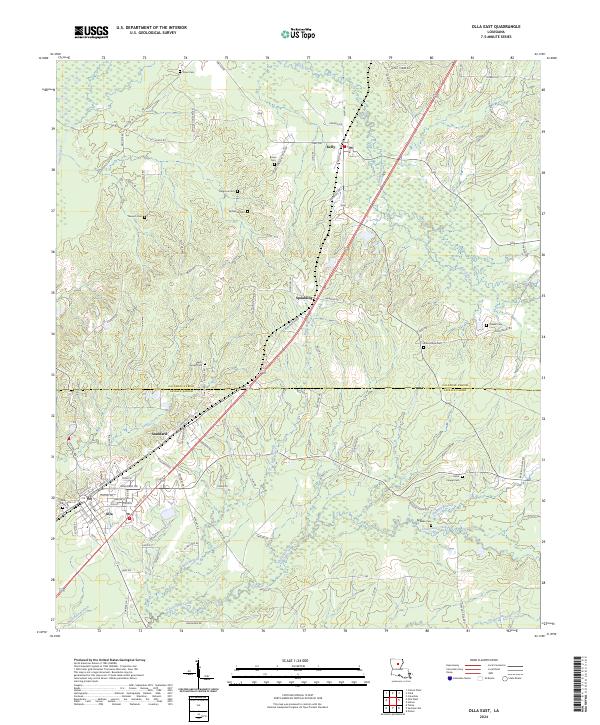USGS Topographic Map – Olla East