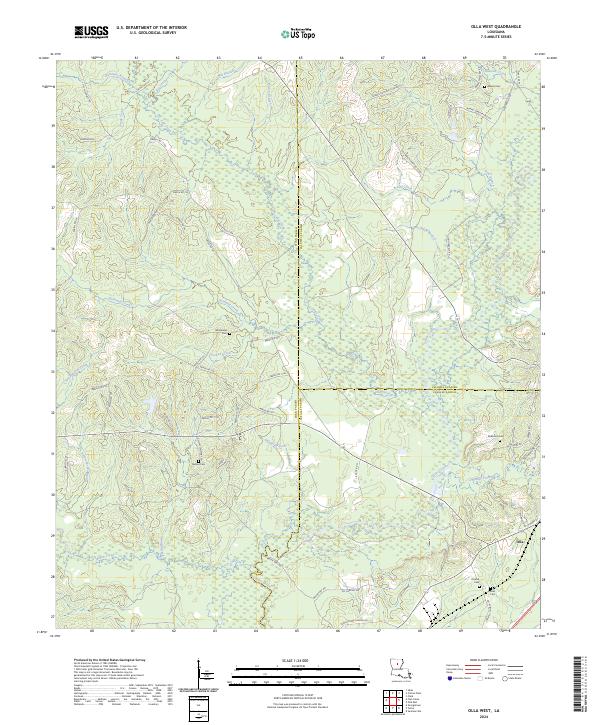 USGS Topographic Map – Olla West
