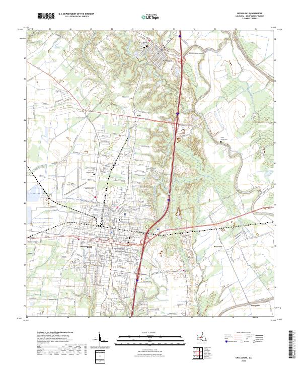 USGS Topographic Map – Opelousas