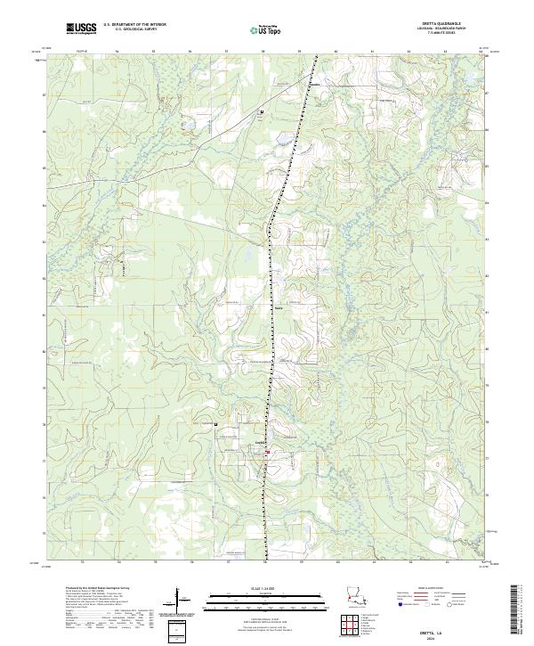 USGS Topographic Map – Oretta