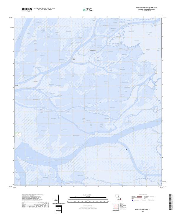 USGS Topographic Map – Pass a Loutre West