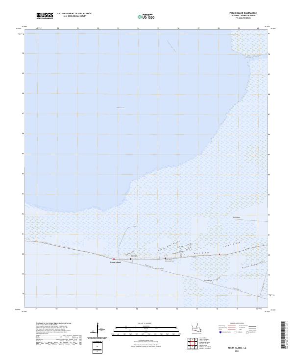 USGS Topographic Map – Pecan Island