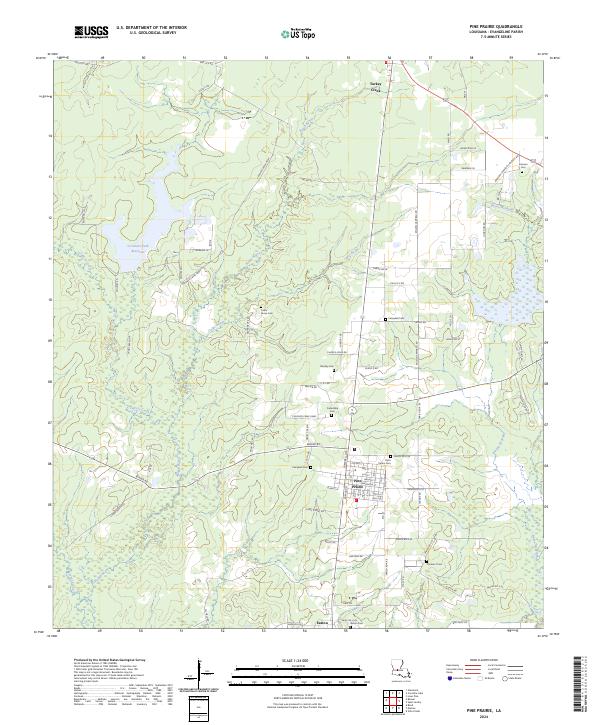 USGS Topographic Map – Pine Prairie