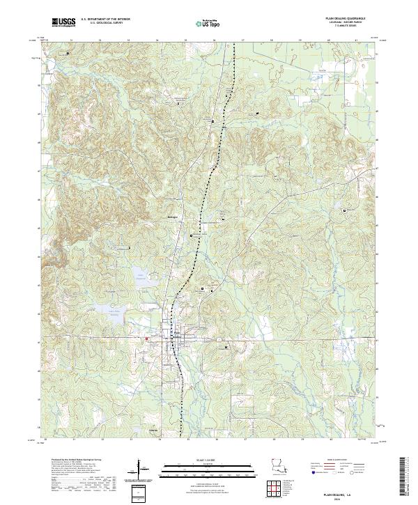 USGS Topographic Map – Plain Dealing