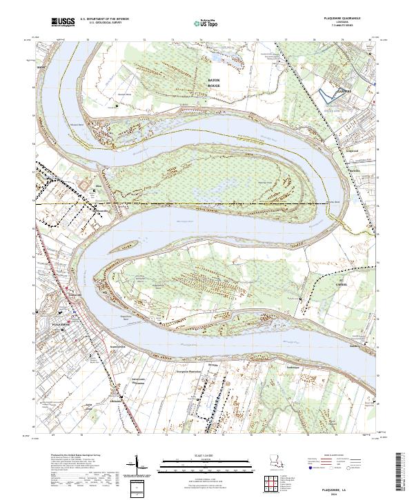 USGS Topographic Map – Plaquemine