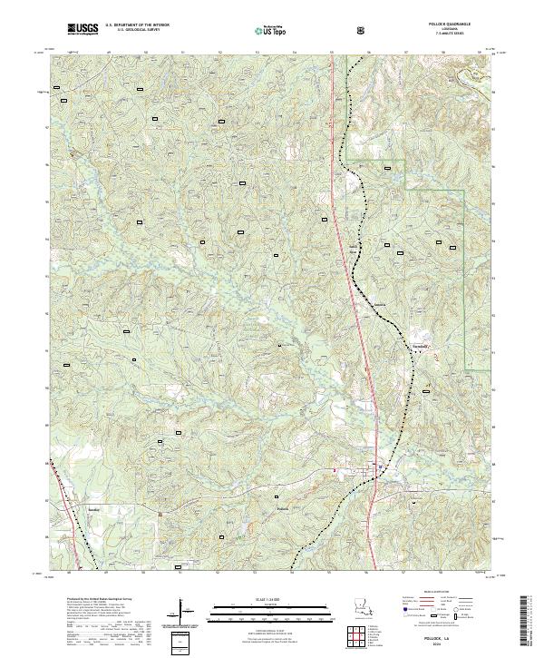USGS Topographic Map – Pollock