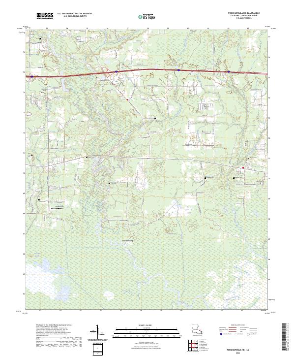 USGS Topographic Map – Ponchatoula NE