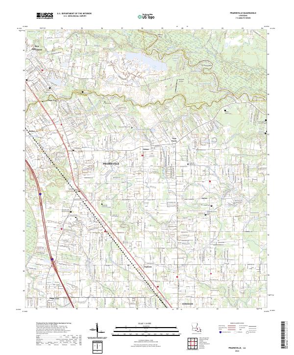 USGS Topographic Map – Prairieville