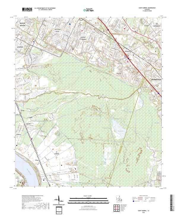 USGS Topographic Map – Saint Gabriel