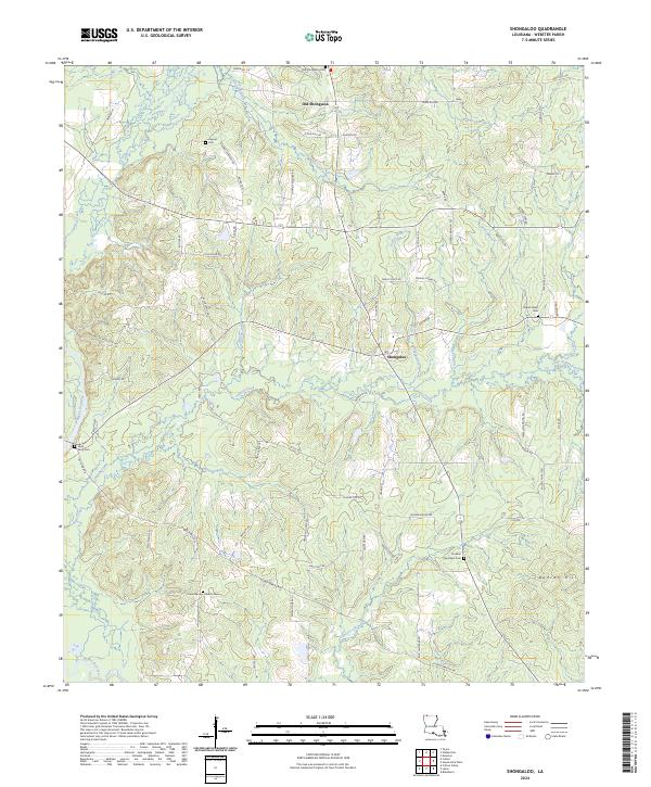 USGS Topographic Map – Shongaloo