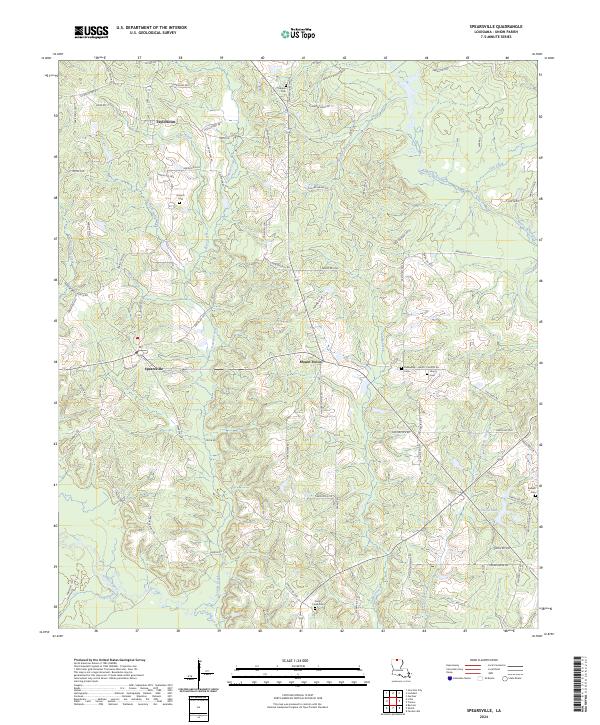 USGS Topographic Map – Spearsville