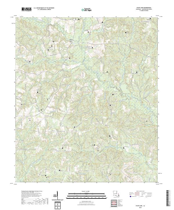 USGS Topographic Map – State Line