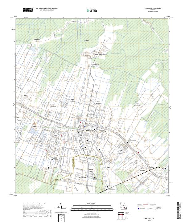 USGS Topographic Map – Thibodaux