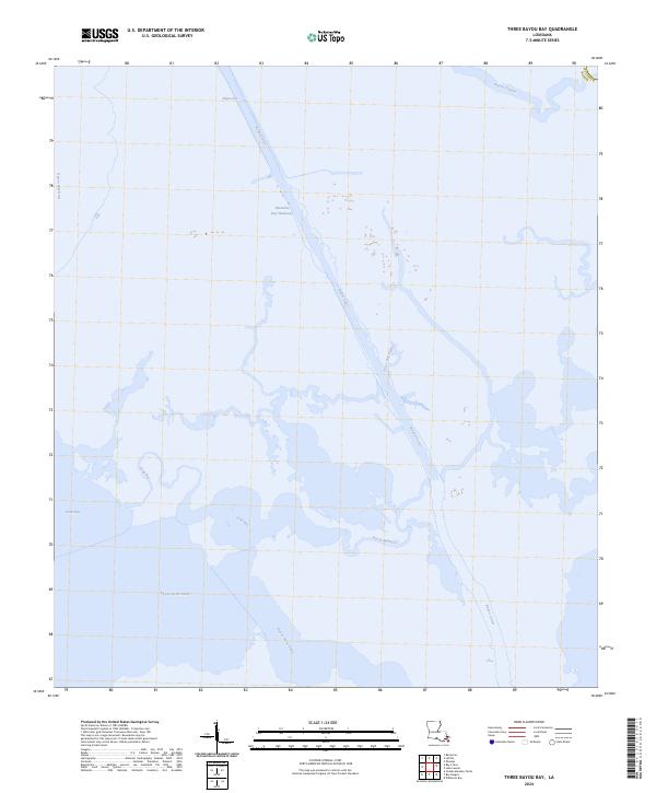 USGS Topographic Map – Three Bayou Bay
