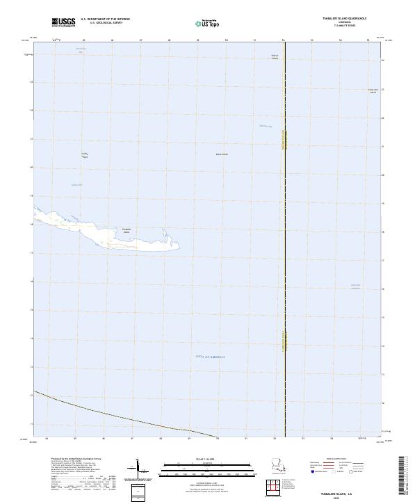 USGS Topographic Map – Timbalier Island