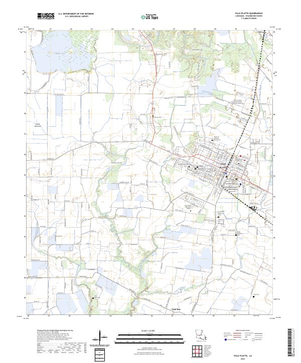 USGS Topographic Map – Ville Platte