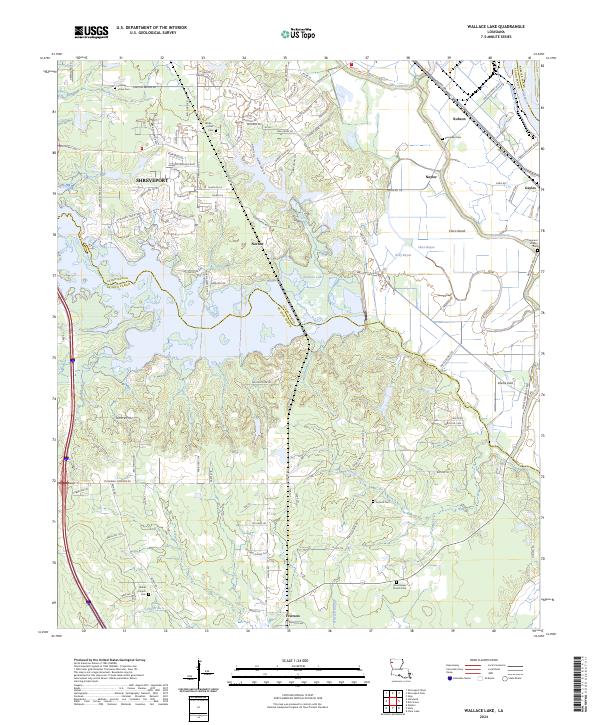 USGS Topographic Map – Wallace Lake
