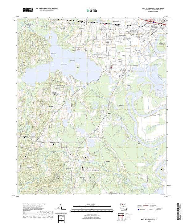 USGS Topographic Map – West Monroe South