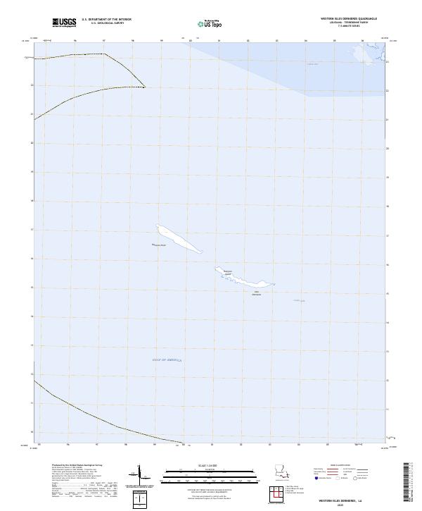 USGS Topographic Map – Western Isles Dernieres