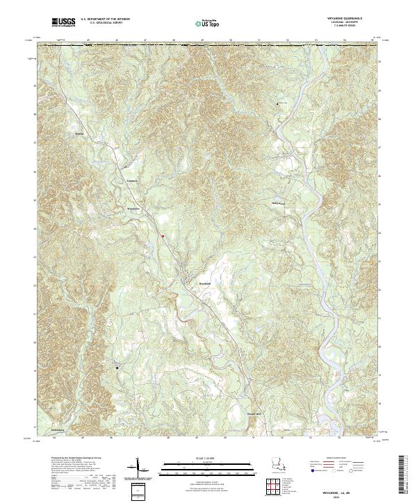 USGS Topographic Map – Weyanoke