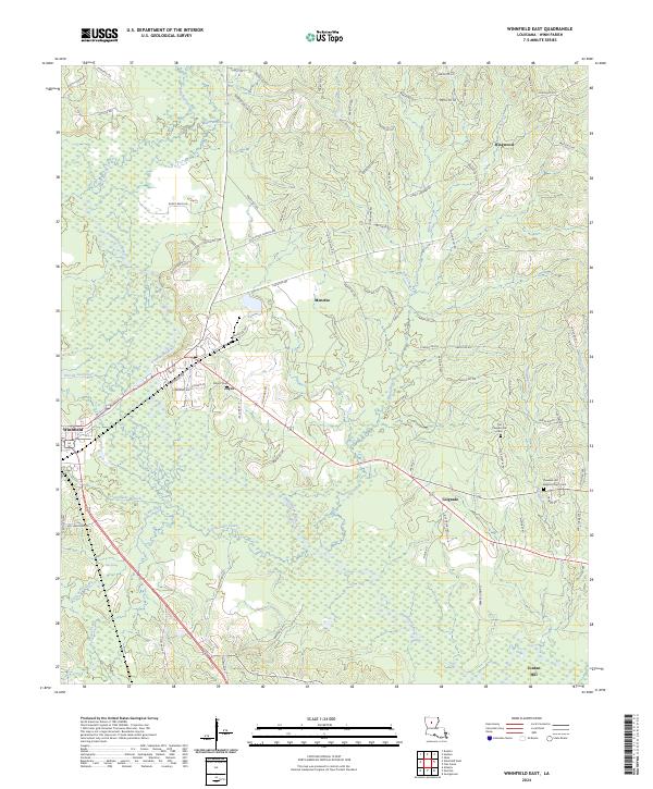 USGS Topographic Map – Winnfield East