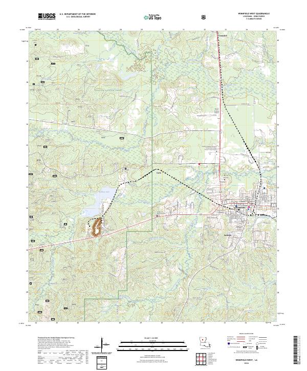 USGS Topographic Map – Winnfield West