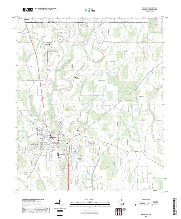USGS Topographic Map – Winnsboro