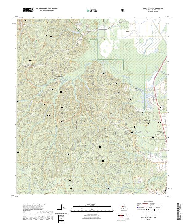 USGS Topographic Map – Woodworth West