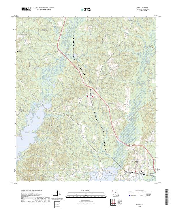 USGS Topographic Map – Zwolle