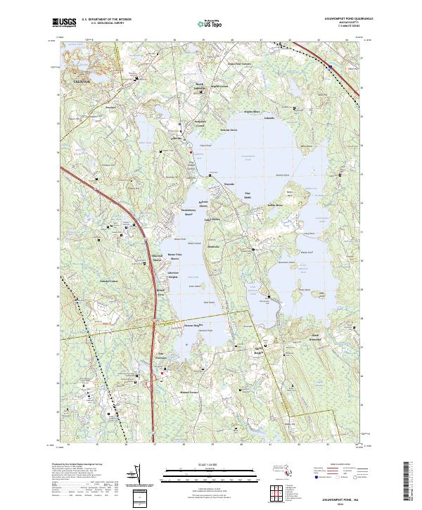 USGS Topographic Map – Assawompset Pond