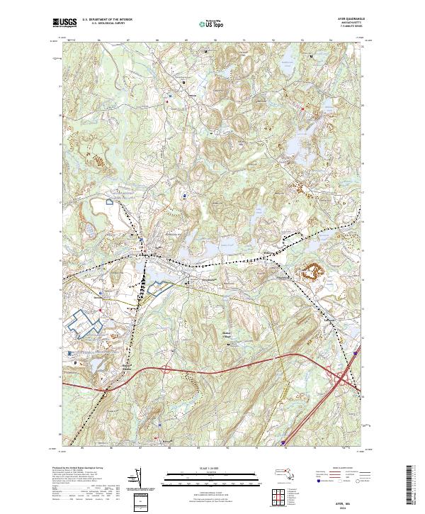 USGS Topographic Map – Ayer