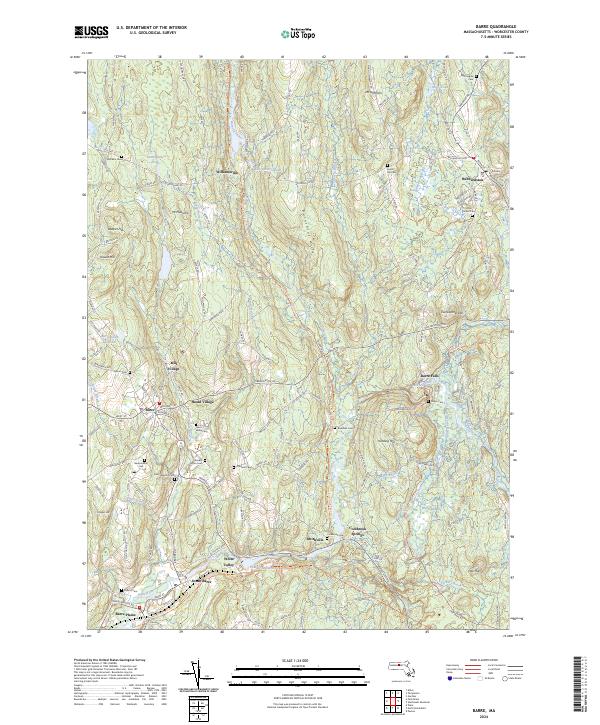 USGS Topographic Map – Barre