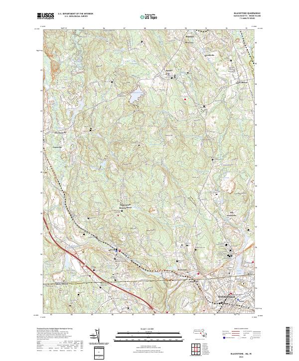 USGS Topographic Map – Blackstone
