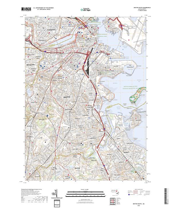 USGS Topographic Map – Boston South