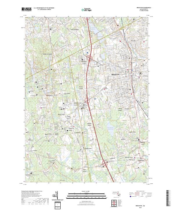 USGS Topographic Map – Brockton