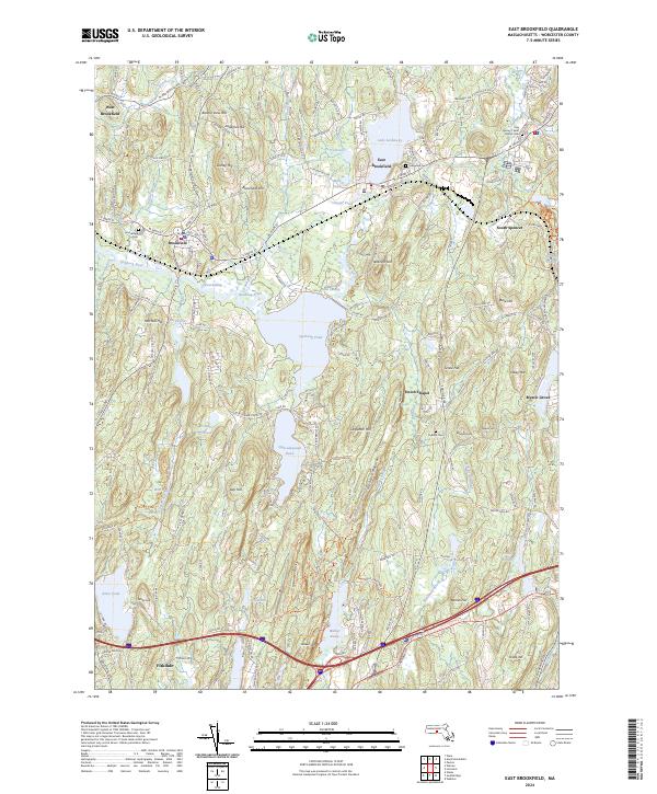 USGS Topographic Map – East Brookfield