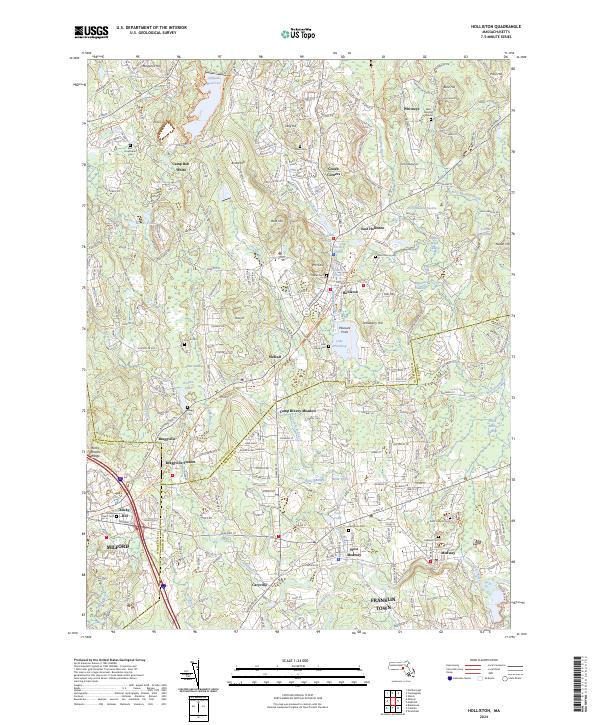 USGS Topographic Map – Holliston