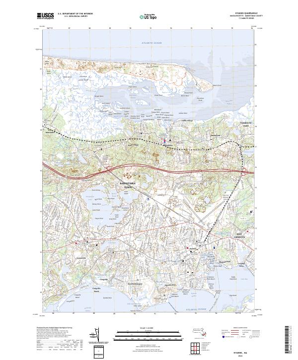 USGS Topographic Map – Hyannis