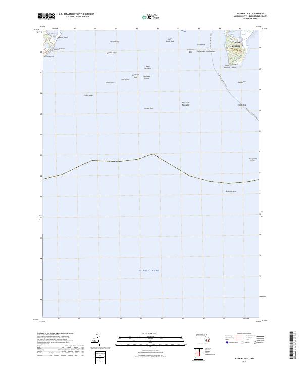 USGS Topographic Map – Hyannis OE S
