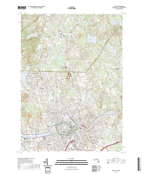 USGS Topographic Map – Lowell