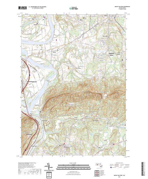 USGS Topographic Map – Mount Holyoke