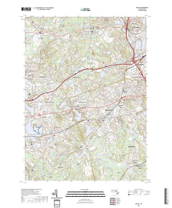 USGS Topographic Map – Natick
