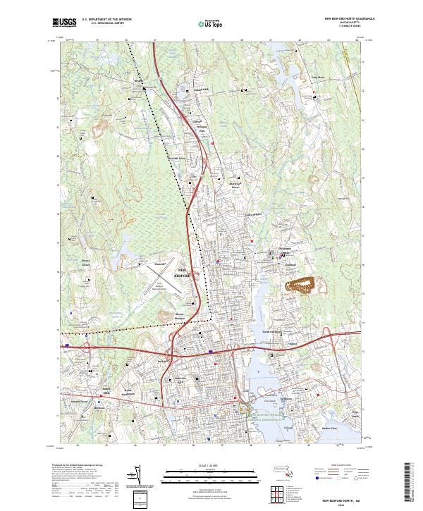 USGS Topographic Map – New Bedford North