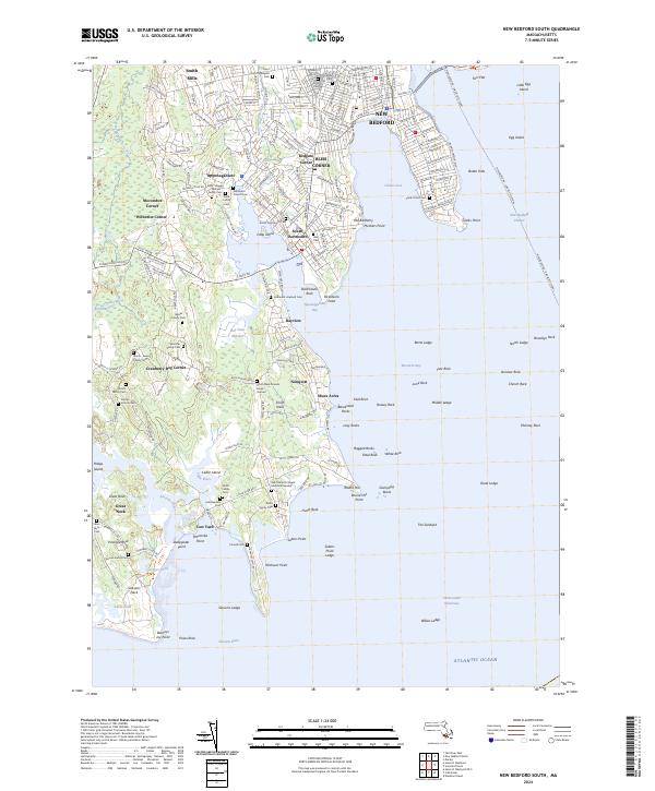 USGS Topographic Map – New Bedford South