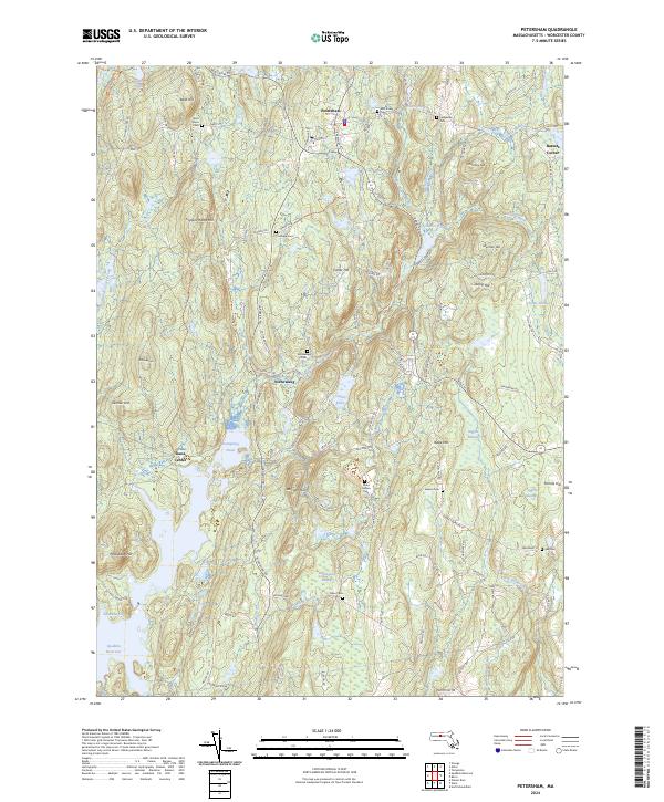 USGS Topographic Map – Petersham