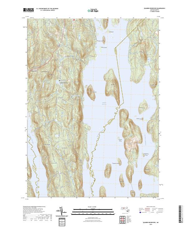 USGS Topographic Map – Quabbin Reservoir