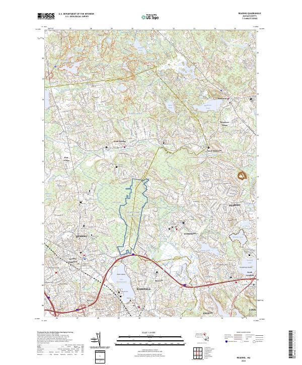 USGS Topographic Map – Reading