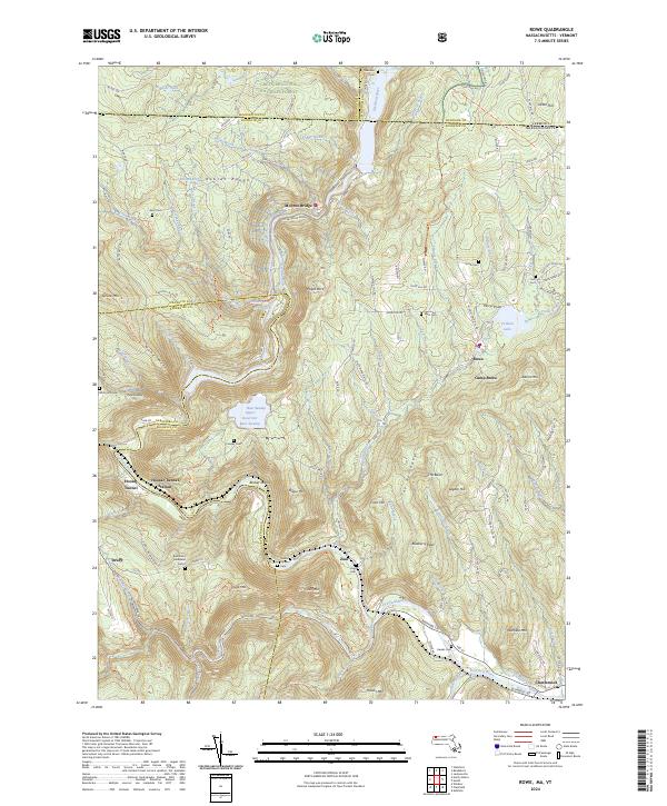 USGS Topographic Map – Rowe