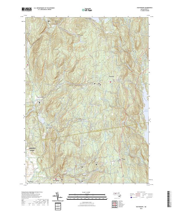 USGS Topographic Map – Shutesbury