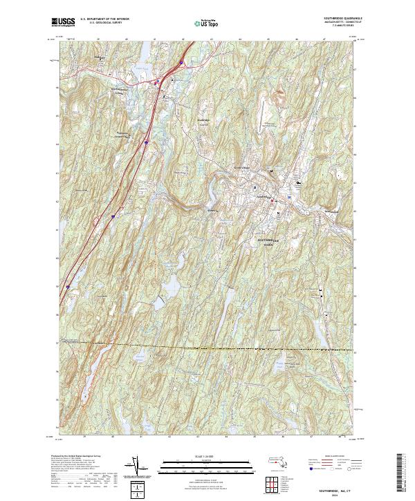 USGS Topographic Map – Southbridge